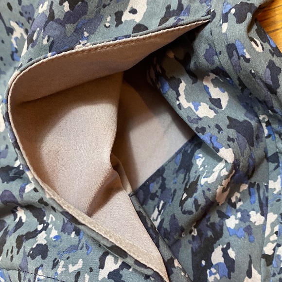 NWT Athleta Brooklyn Ankle Pant Captivate Chrome  Blue Print Size 8 - Picture 15 of 16